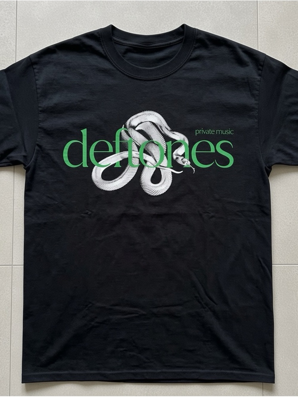 Deftones Black T-Shirt with Green Logo